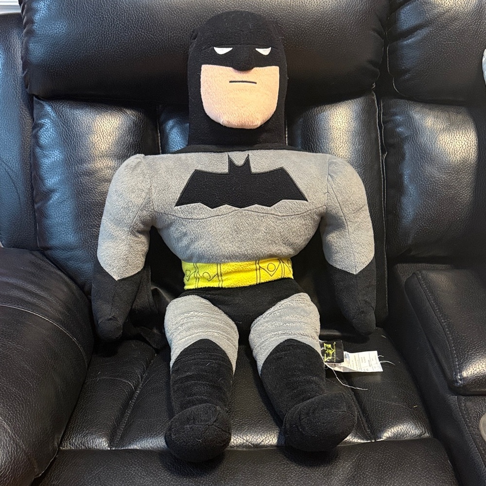 Batman Kids Costume Plush Toy in Black and Gray